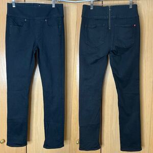 Spanx Black Signature Waist Straight Back Zip Jeans Sz 27